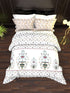 The White Moss DC London Double Bed 100% Cotton bedsheet with 2 pillow covers